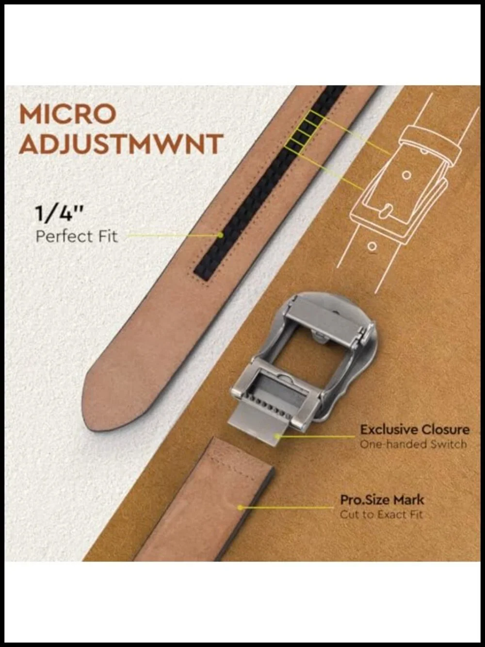 Western Leather Ratchet Belt for Men Women Casual Adjustable